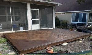 Deck prep and staining