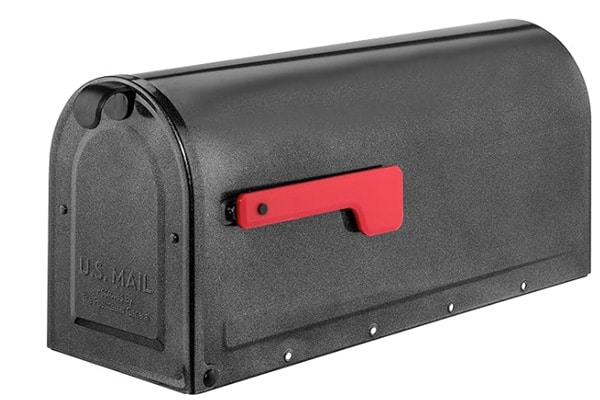 flat black mailbox